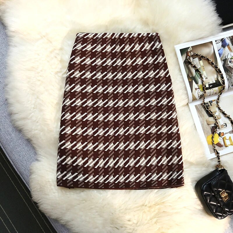 Kootud miniseelik naiste hagijahammas, 3 värvi sügistalvine A-seeria mini seelik vabaaja naiste jaoks, kõik sobivad I644