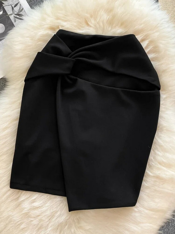 OL miniseelikud naistele kõrge vöökohaga sõlm Elegantne ümbrisega naiste seelik lühikeste pükstega Naiste šikk Seksikas seelik Dropship