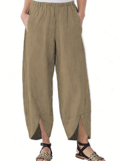 2023 m. naujos rudens žiemos moteriškos plius dydžio aksominės plačios kelnės moteriškos aukštu juosmeniu tiesios šiltos laisvos kelnės