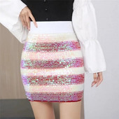 Πάρτι Σέξι κοντή φούστα Γυναικείες φθινοπωρινές χειμερινές παγιέτες φούστες Glitter high-end μόδα κομψότητα ρούχα για γυναικείες μίνι φούστες