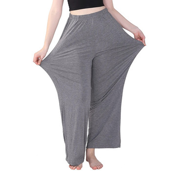 Плюс размер 7XL 150KG Есенни едноцветни спортни панталони Широки панталони с високи еластични дамски свободни домашни дрехи Големи панталони