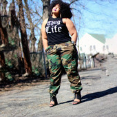 Casual Plus Size Cargo püksid naistele kõrge vöökohaga jooksupüksid kamuflaažiga Active Jogger Pocket dressipüksid