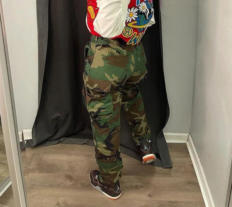 Casual Plus Size Cargo püksid naistele kõrge vöökohaga jooksupüksid kamuflaažiga Active Jogger Pocket dressipüksid