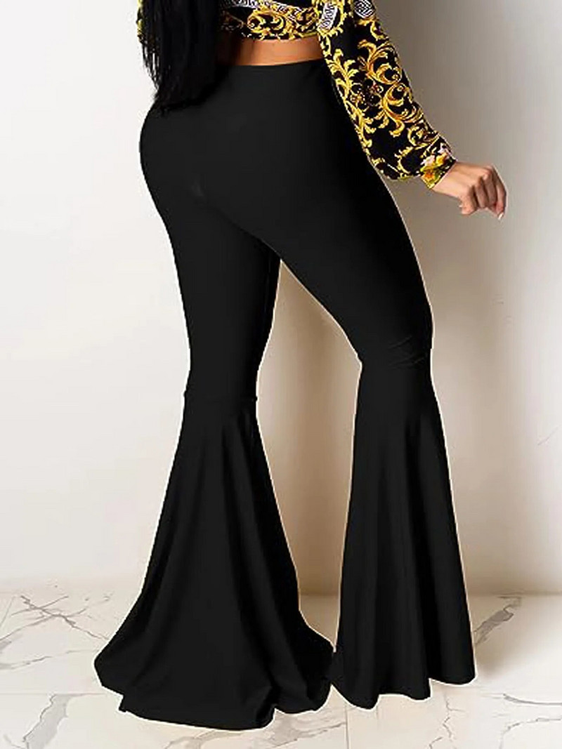 Kevadsuvised uued naiste pluss suuruses Briti High street stiilis drapeeringuga ühevärvilised lainetavad püksid