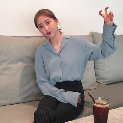 Naiste topid ja pluusid Täisvalge pluus Kontorisärk Blusas Mujer De Moda 2023 pikkade varrukatega pluus Naiste särgid Riided A405