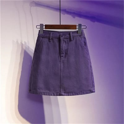 Seksualus moteriškas džinsinis mini sijonas Vasaros mados aukštu juosmeniu korėjietiškas juodas sijonas baltas komplektas klubiniai džinsai Harajuku plius dydžio medvilnė