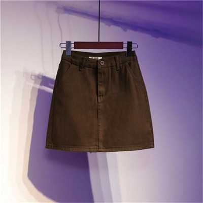 Seksualus moteriškas džinsinis mini sijonas Vasaros mados aukštu juosmeniu korėjietiškas juodas sijonas baltas komplektas klubiniai džinsai Harajuku plius dydžio medvilnė