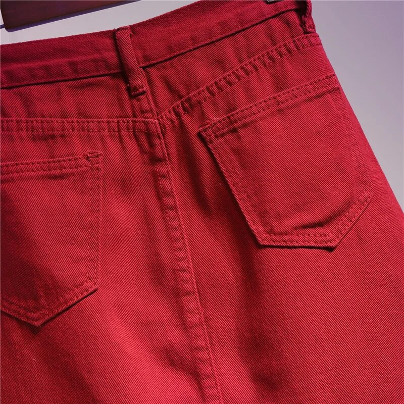 Seksualus moteriškas džinsinis mini sijonas Vasaros mados aukštu juosmeniu korėjietiškas juodas sijonas baltas komplektas klubiniai džinsai Harajuku plius dydžio medvilnė