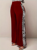 Φθινοπωρινό και χειμερινό στιλ street shooting γυναικείο plus size κομψό στιλ παντελόνι φαρδύ παντελόνι εννέα λεπτών