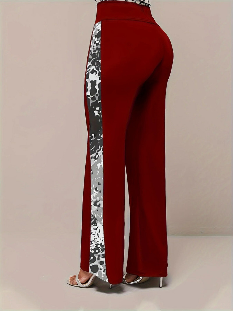 Φθινοπωρινό και χειμερινό στιλ street shooting γυναικείο plus size κομψό στιλ παντελόνι φαρδύ παντελόνι εννέα λεπτών