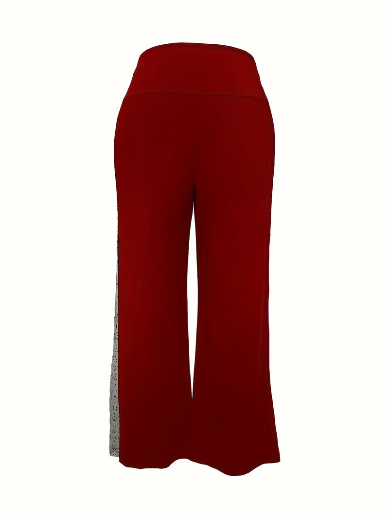 Φθινοπωρινό και χειμερινό στιλ street shooting γυναικείο plus size κομψό στιλ παντελόνι φαρδύ παντελόνι εννέα λεπτών