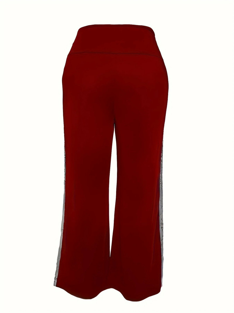 Φθινοπωρινό και χειμερινό στιλ street shooting γυναικείο plus size κομψό στιλ παντελόνι φαρδύ παντελόνι εννέα λεπτών