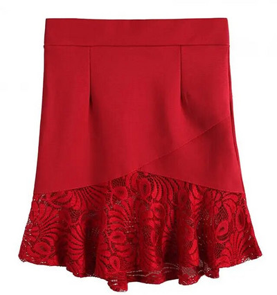 Korejska verzija, nova ženska elastična suknja visokog struka, seksi paket, suknja s ribljim repom na bokovima, velika veličina S-5XL