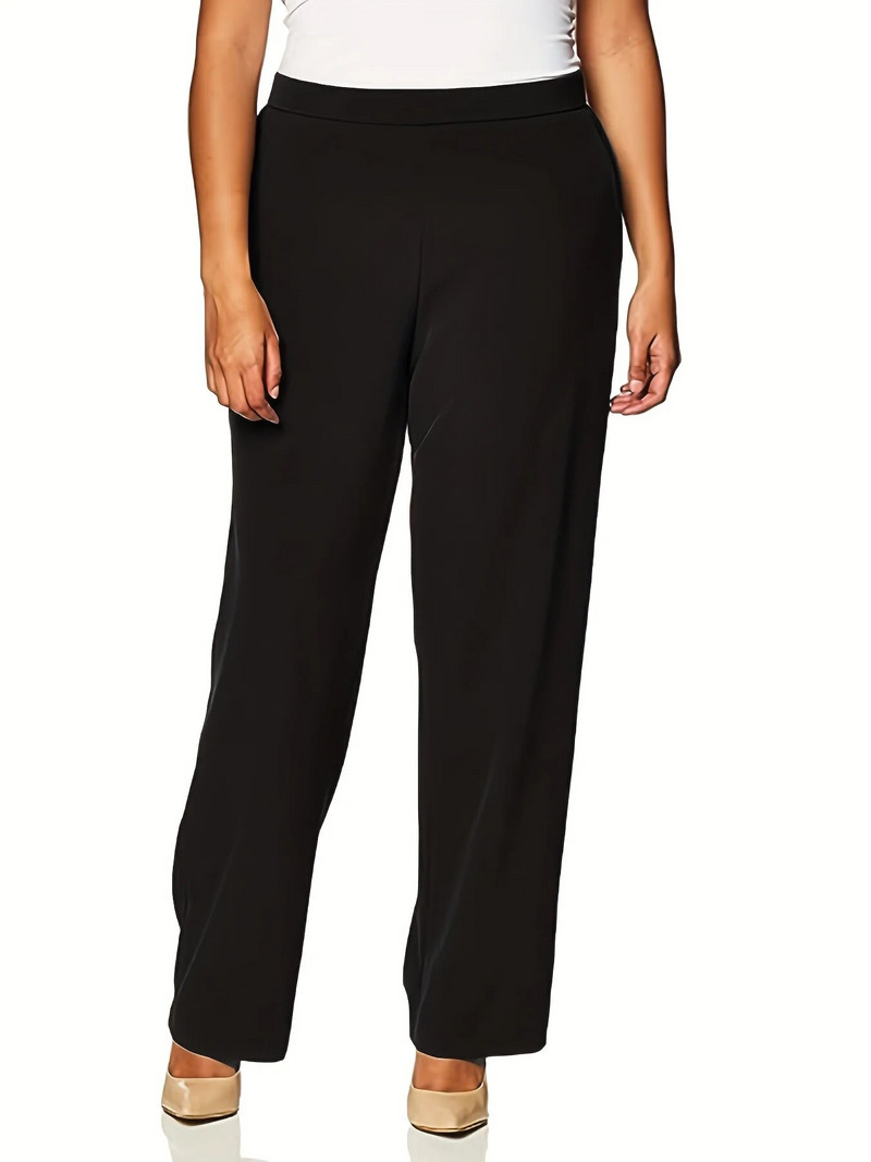 Naujos moteriškos plius dydžio suvarstomos kelnės tiesios kojos įprastos kelnės devynių ketvirčių kelnės