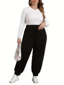 Vasarinės naujos moteriškos plius dydžio elegantiško stiliaus kišeninio dizaino vienspalvės laisvalaikio temperamento devynių taškų kelnės