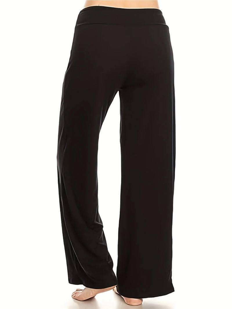 Kevadsuvised uued naiste pluss suuruses silmkoekangast äriformaalses stiilis moodsad ühevärvilised sirged püksid