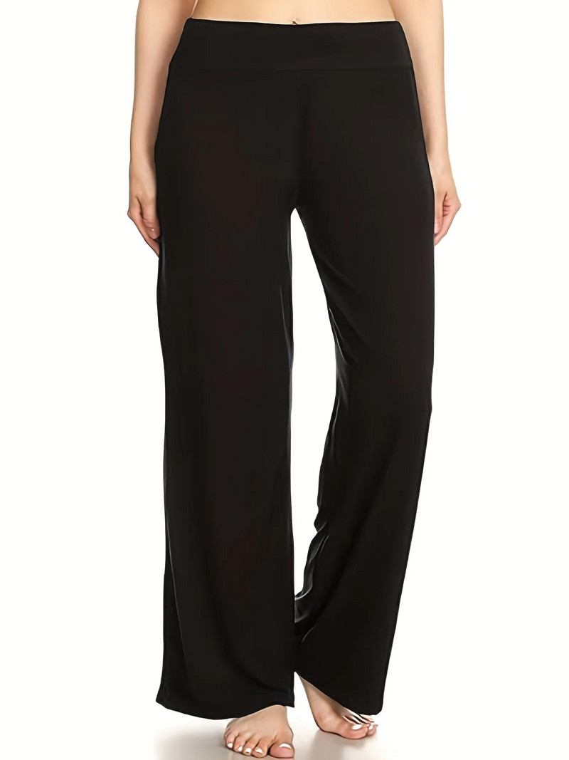 Kevadsuvised uued naiste pluss suuruses silmkoekangast äriformaalses stiilis moodsad ühevärvilised sirged püksid