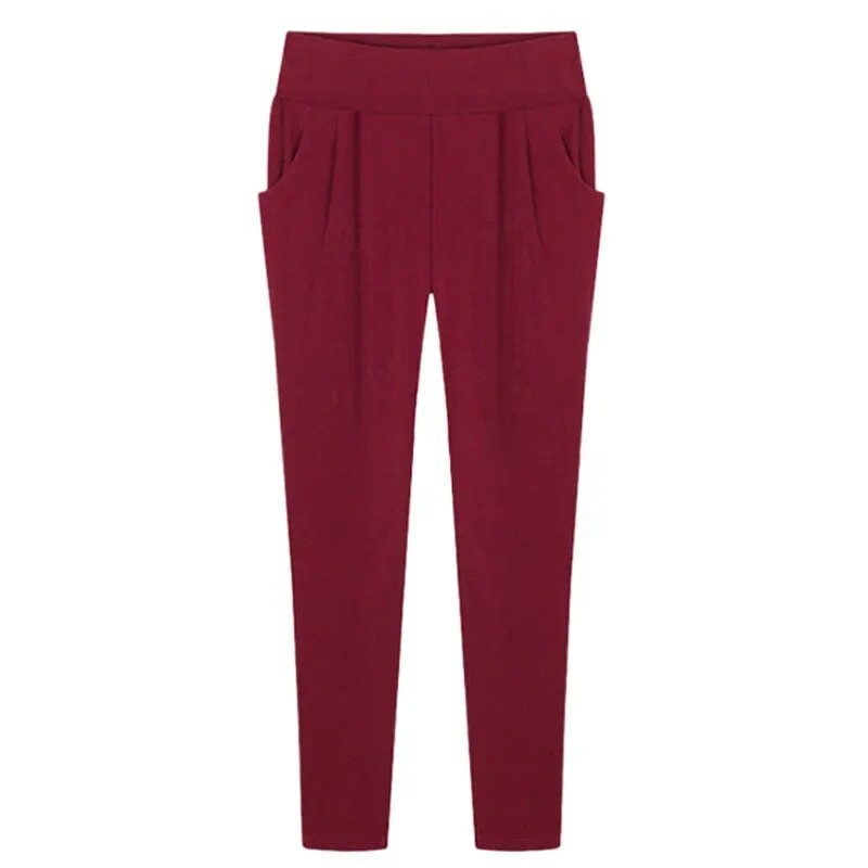 2023. gada rudens Eiropas stila lielizmēra 6 XL ikdienas sieviešu harēms, brīvas, elastīgas, potītes garuma bikses, brīvas, elegantas sieviešu bikses KT111