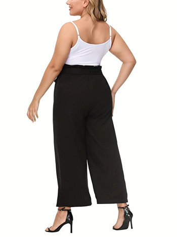 2023 летни нови дамски големи размери плетени панталони с елегантен темпераментен стил за пътувания с девет точки