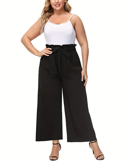 Καλοκαίρι 2023 νέο γυναικείο πλεκτό ύφασμα με κομψό ταμπεραμέντο παντελόνι commuter εννέα πόντων