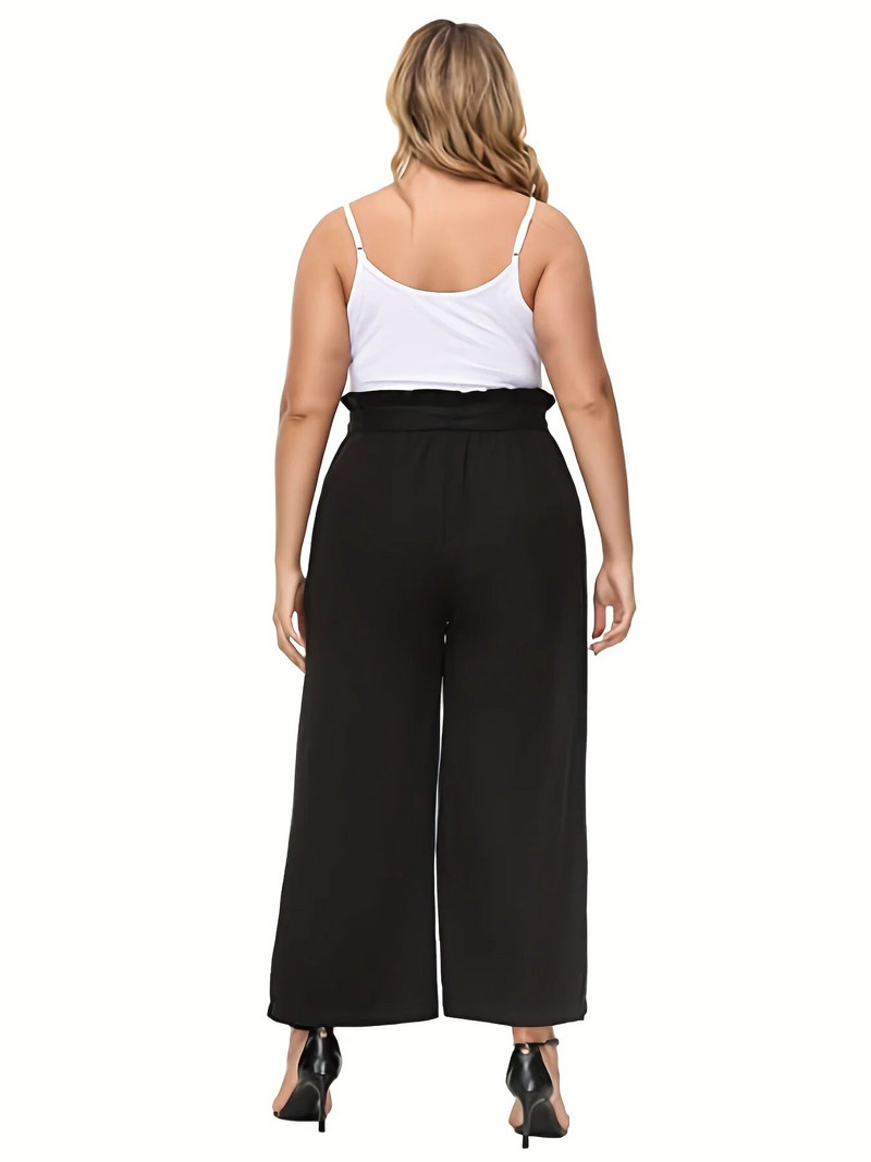 Καλοκαίρι 2023 νέο γυναικείο πλεκτό ύφασμα με κομψό ταμπεραμέντο παντελόνι commuter εννέα πόντων