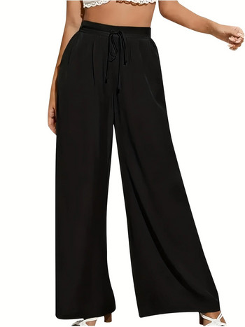 2023 летни дамски големи размери хип-хоп серия стил моден дизайн панталони с права крачола с висока талия
