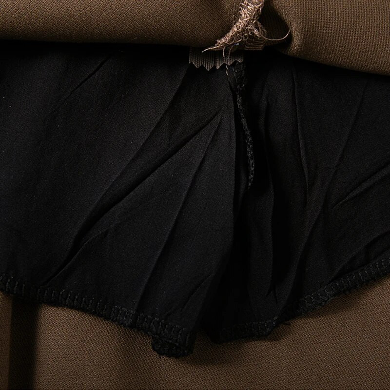 Fusta plisată de lână cu talie înaltă pentru femei, toamnă și iarnă 2023, stil coreean, culoare solidă, modă, elegantă, lejer, plus mărime