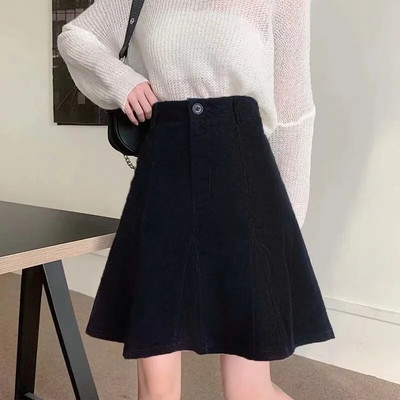 Γυναικεία Μαύρη Πράσινη Ψηλόμεση Φούστα Σέξι Plus Size Κοντές μίνι φούστες μονόχρωμες ανοιξιάτικες ψηλόμεσες φούστες Streetwear