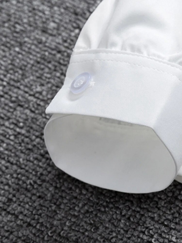 Zoki valge naiste särk Moodne pikkade varrukatega vabaaja kaelarihm Naiste pluus avara taskunööbiga kontori naiste elegantsed topid