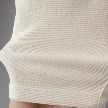 Есенни дрехи за 2023 г. Дамски изпрани памучни панталони тип молив Плюс размер Ежедневни комфортни долнища с двойна катарама и извивка на ластика