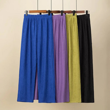 Големи размери Панталони с прави крачоли Дамско облекло Свободно жакардово долнище с висока талия и извити панталони Пролет Лято 2023 г.