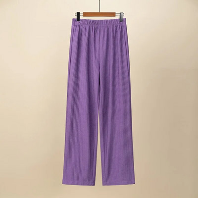 Suures suuruses sirge säärega püksid naiste riided, lahtised kõrge vöökohaga volditud žakaarvärvi alumised püksid 2023. aasta kevadsuvi