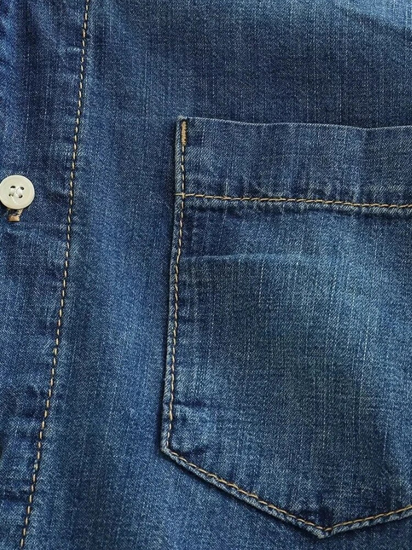 Zevity naiste mood ühe õlaga asümmeetriline teksariidest smock pluus Femme šikk taskunööbiga särk Chemise Blusas topsid LS3736