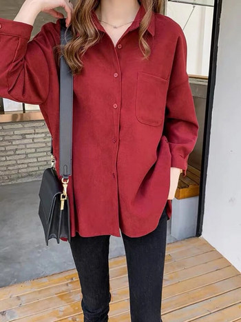 Μπλούζες σε κορεατικό στυλ Μεγάλου μεγέθους Μακρυμάνικα Ρούχα Γραφείου Φθινοπωρινό πουκάμισο Γυναικεία Πουκάμισα Χειμερινά Ρούχα Κομψές γυναικείες μπλούζες