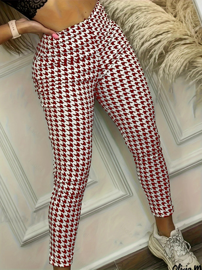 Καλοκαιρινή μόδα νέο γυναικείο πλεκτό με υψηλά ελαστικό ύφασμα μοτίβο casual παντελόνι