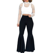 K8825 Populiarios rudens ir žiemos didelio dydžio moteriškos mados ir seksualios, plonos, raukinės, pleiskanojančios europietiško ir amerikietiško stiliaus kelnės