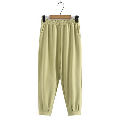 Didelio dydžio haremo kelnės Moteriški drabužiai Ledinis šilkas, plonas kulkšnis, apačia išlenktos kelnės 2023 m. vasara