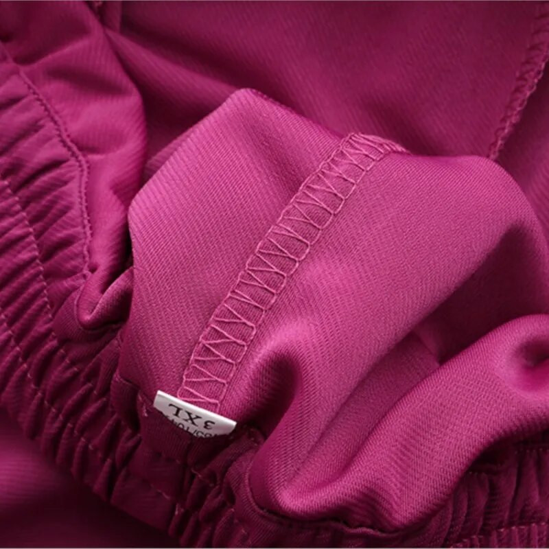 Didelio dydžio haremo kelnės Moteriški drabužiai Ledinis šilkas, plonas kulkšnis, apačia išlenktos kelnės 2023 m. vasara