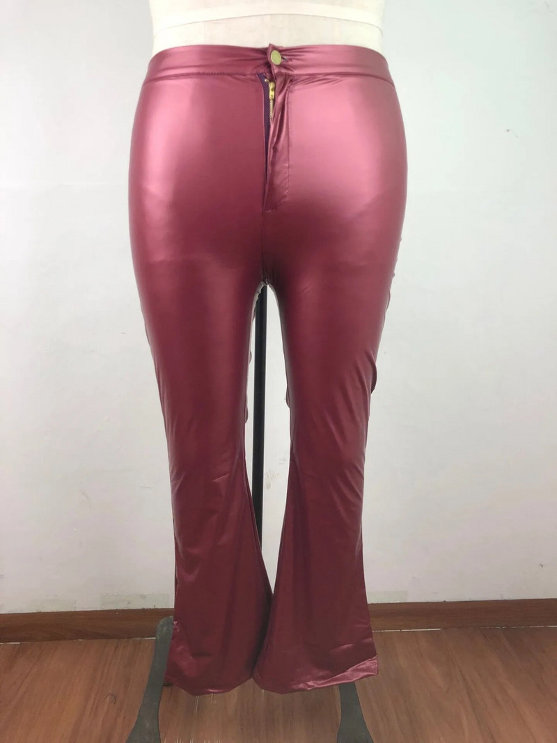 Suures suuruses naiste püksid, PU-nahast täispüksid, 2022. aasta sügis, naiste elegantsed püksid, naiste vabaaja püksid, hulgimüük