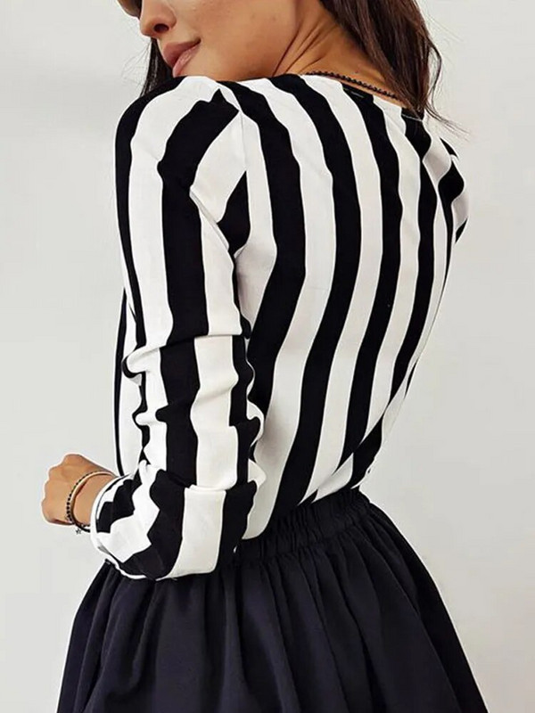 2023. aasta uus pluus Naiste vabaaja triibulised topsärgid Pluusid Naiste avarad pluusid Sügissügis vabaaja naiste kontoripluusid Üliseksikas