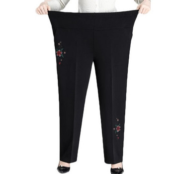 Плюс размер XL-8XL Дамски панталони Есен Зима Нови еластични ежедневни панталони с висока талия Дебели плюс кадифени топли панталони с прави крачоли