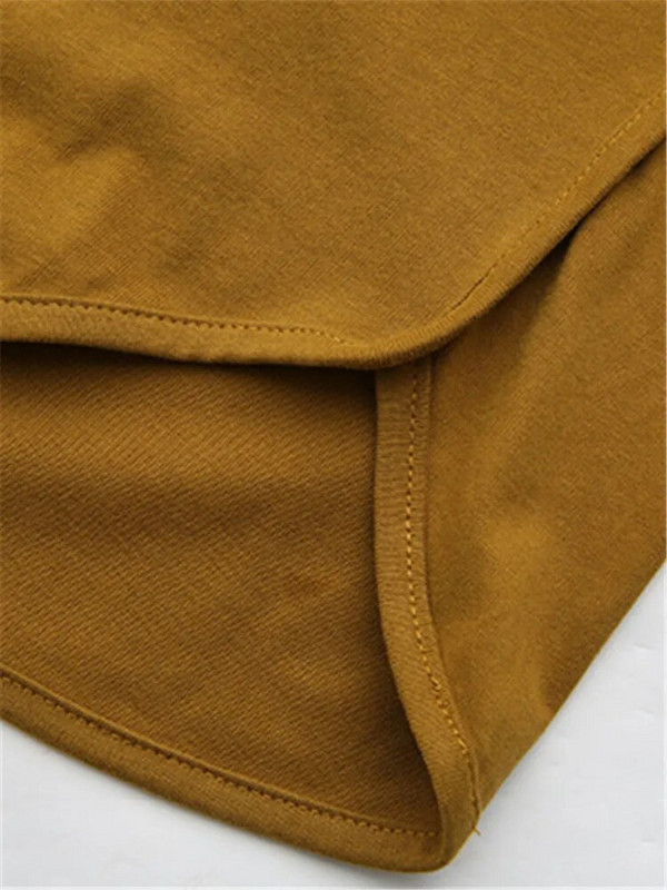 Suures suuruses naisteriided pikkade varrukatega T-särk ühevärvilised stretštopid Kevad/sügis topp ümara allääre ja lapiga