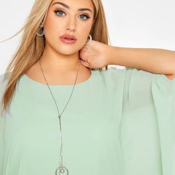 Plus Size Loose Batwing μανίκι Κομψή καλοκαιρινή μπλούζα κάπα Γυναικεία 3/4 μανίκια Casual Work Τοπ τουνίκ γραφείου Μεγάλο μέγεθος Ρούχα 7XL