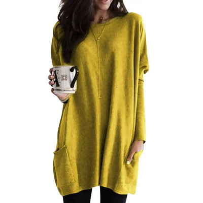 Suures suuruses naiste topid 2023. aasta sügise pikkade varrukatega T-särk, vabaaja särk naiste Y2K Crop rõivastele