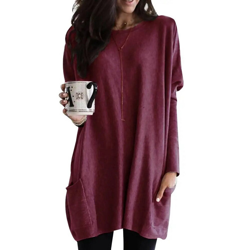 Suures suuruses naiste topid 2023. aasta sügise pikkade varrukatega T-särk, vabaaja särk naiste Y2K Crop rõivastele