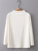 Didelio dydžio moteriški drabužiai Nauji rudenį ir žiemą vienspalviai stovintys apykaklės tamprūs marškiniai Megzti aukšto elastingumo apatiniai marškiniai