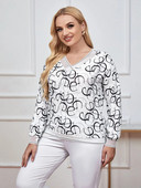 Γυναικείο Plus Size Top Καλοκαιρινό κομψό τοπ για παχουλό γυναικείο τοπ μόδας