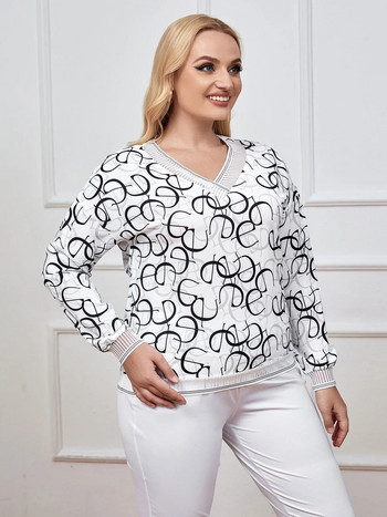 Γυναικείο Plus Size Top Καλοκαιρινό κομψό τοπ για παχουλό γυναικείο τοπ μόδας