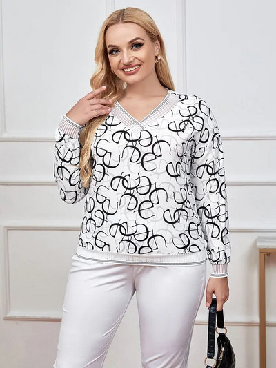 Γυναικείο Plus Size Top Καλοκαιρινό κομψό τοπ για παχουλό γυναικείο τοπ μόδας
