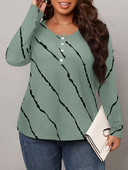 Finjani suures suuruses naiste T-särk, musta triibulise põhjaga pikkade varrukatega O-kaelusega särgi vabaajarõivad sügiseks, uus